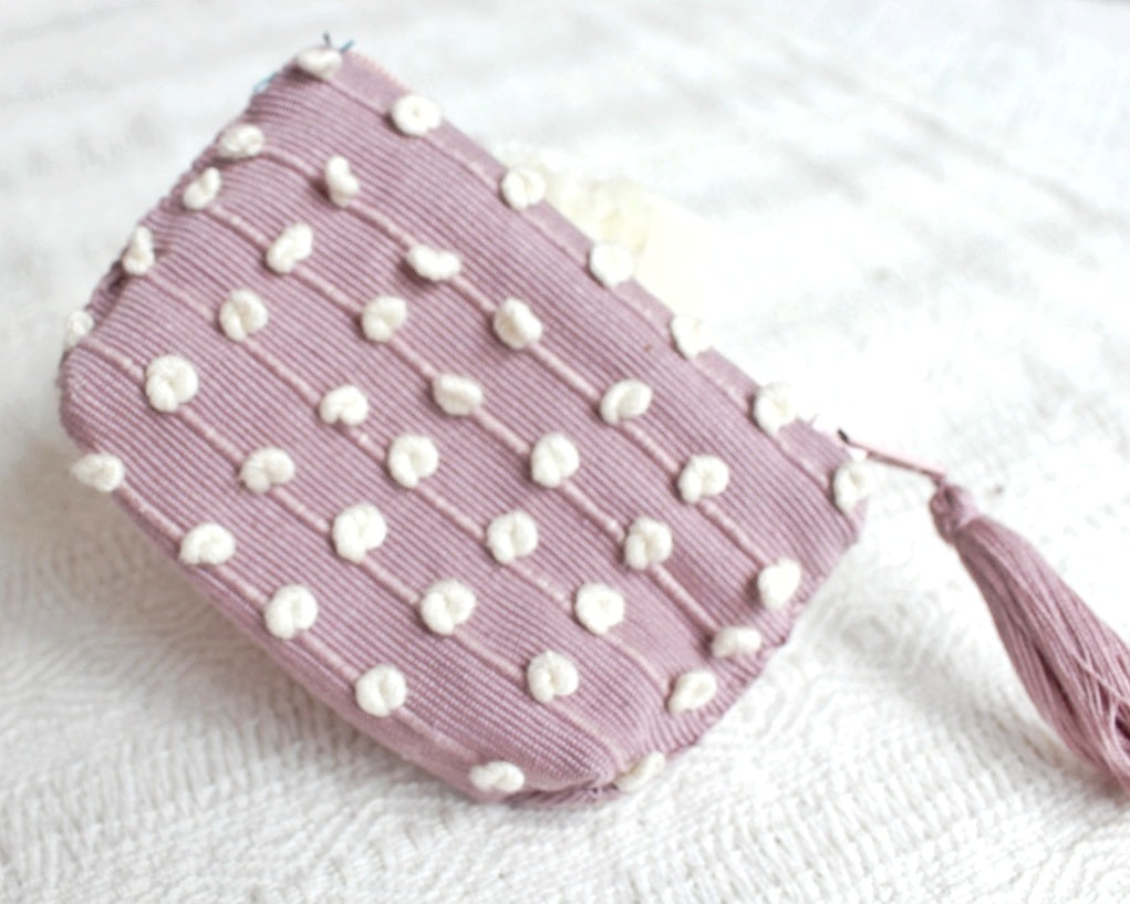 Mini Monedero Nuditos Rosa Palo Blanco