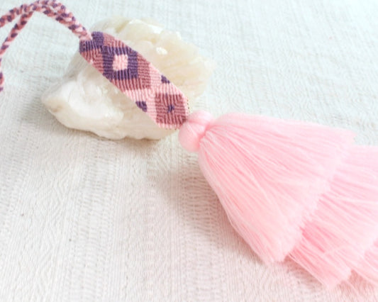 Campanitas con pulsera Rosa Lila