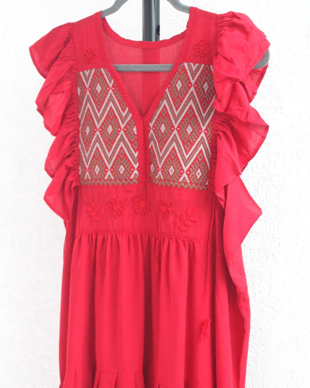 Vestido Antonia Rojo Beige 2XL