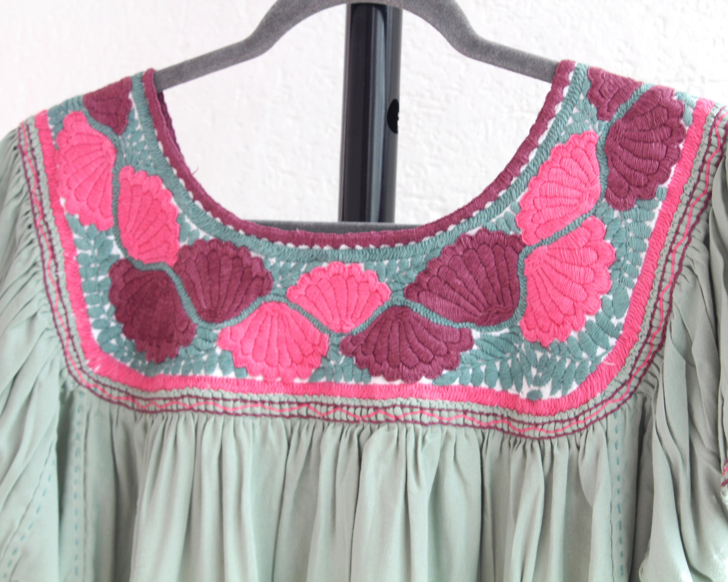 Blusa Aguacatenango Menta Rosa Vino