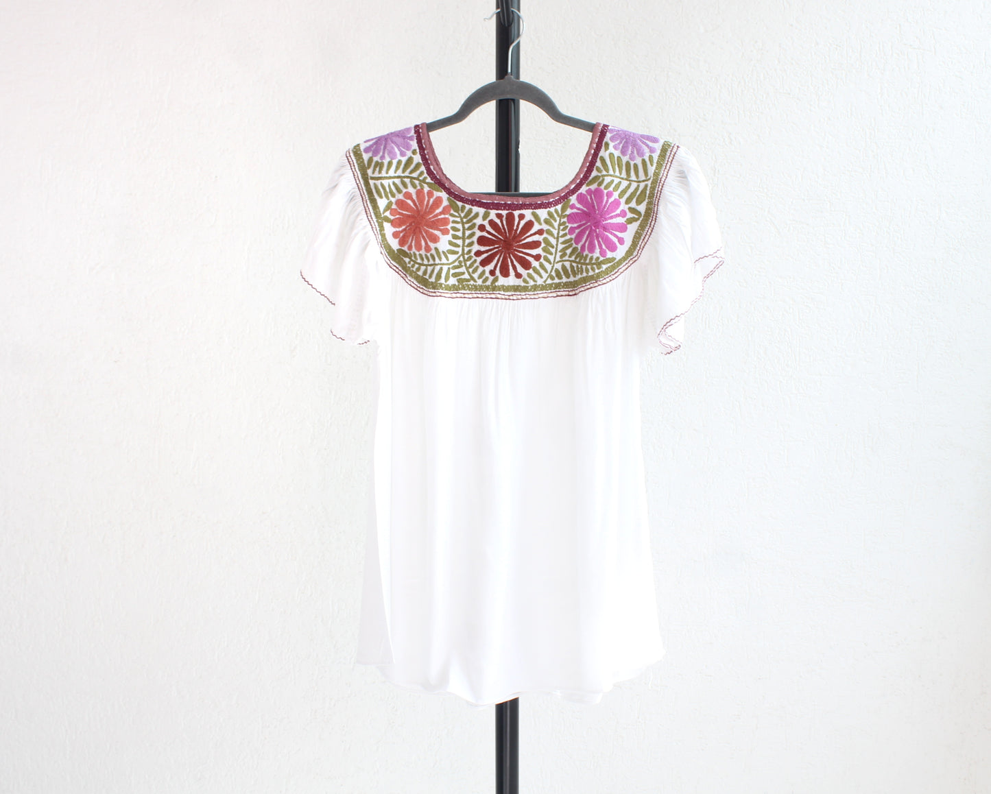 Blusa Aguacatenango Blanco Rosa Vino Verde