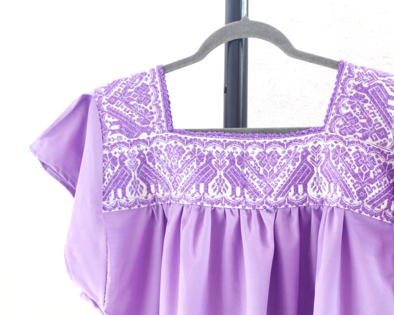 Blusa Bordada Tania Lila Pajaritos CH - M