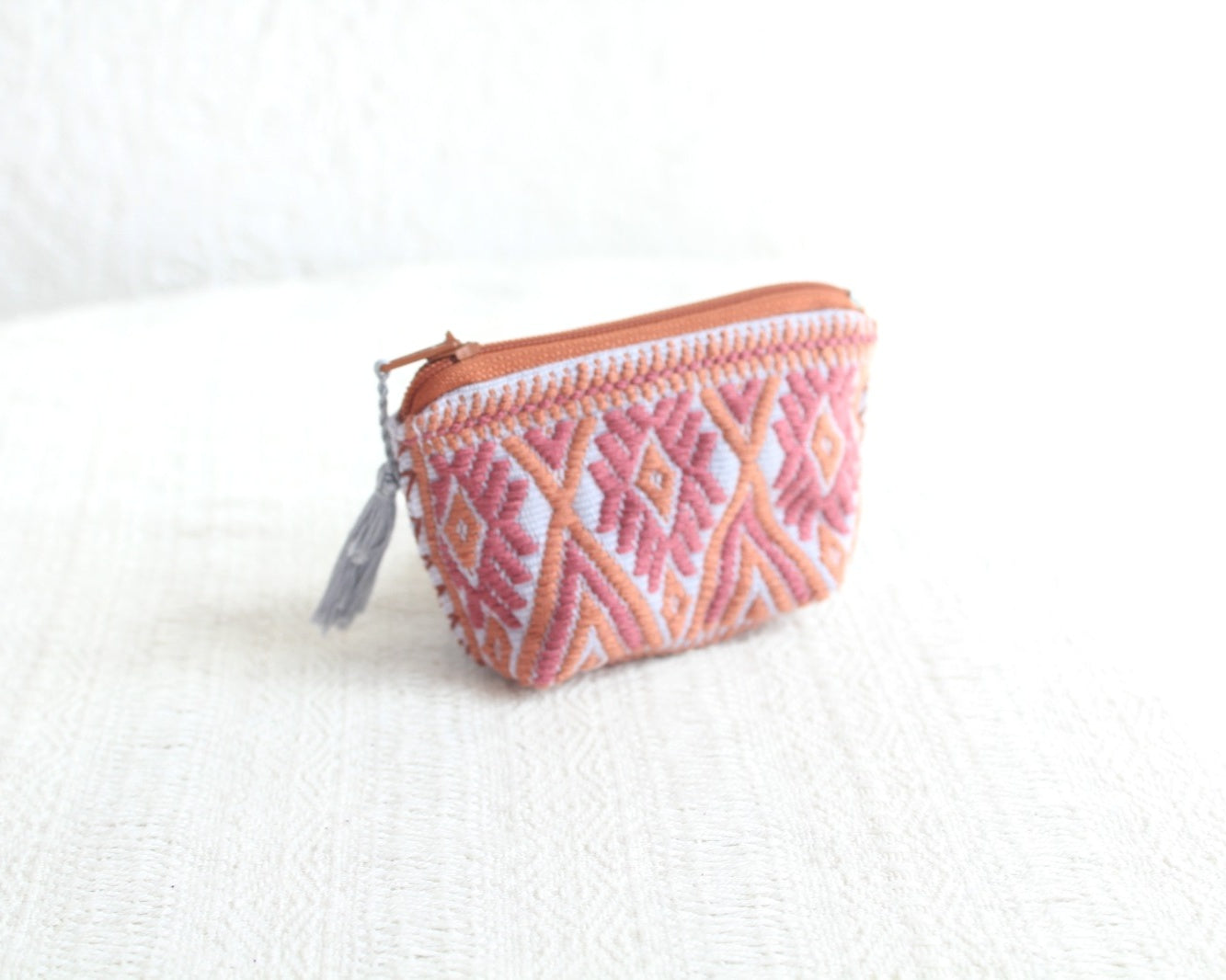 Mini Monedero Estrellas Vino Gris