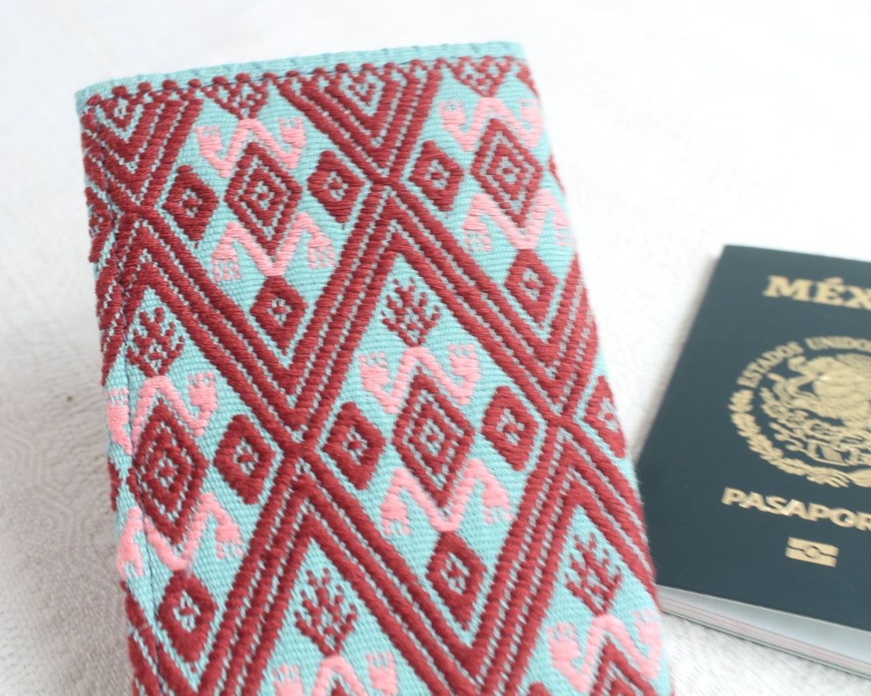 Porta Pasaporte Sapos Turquesa Rosa