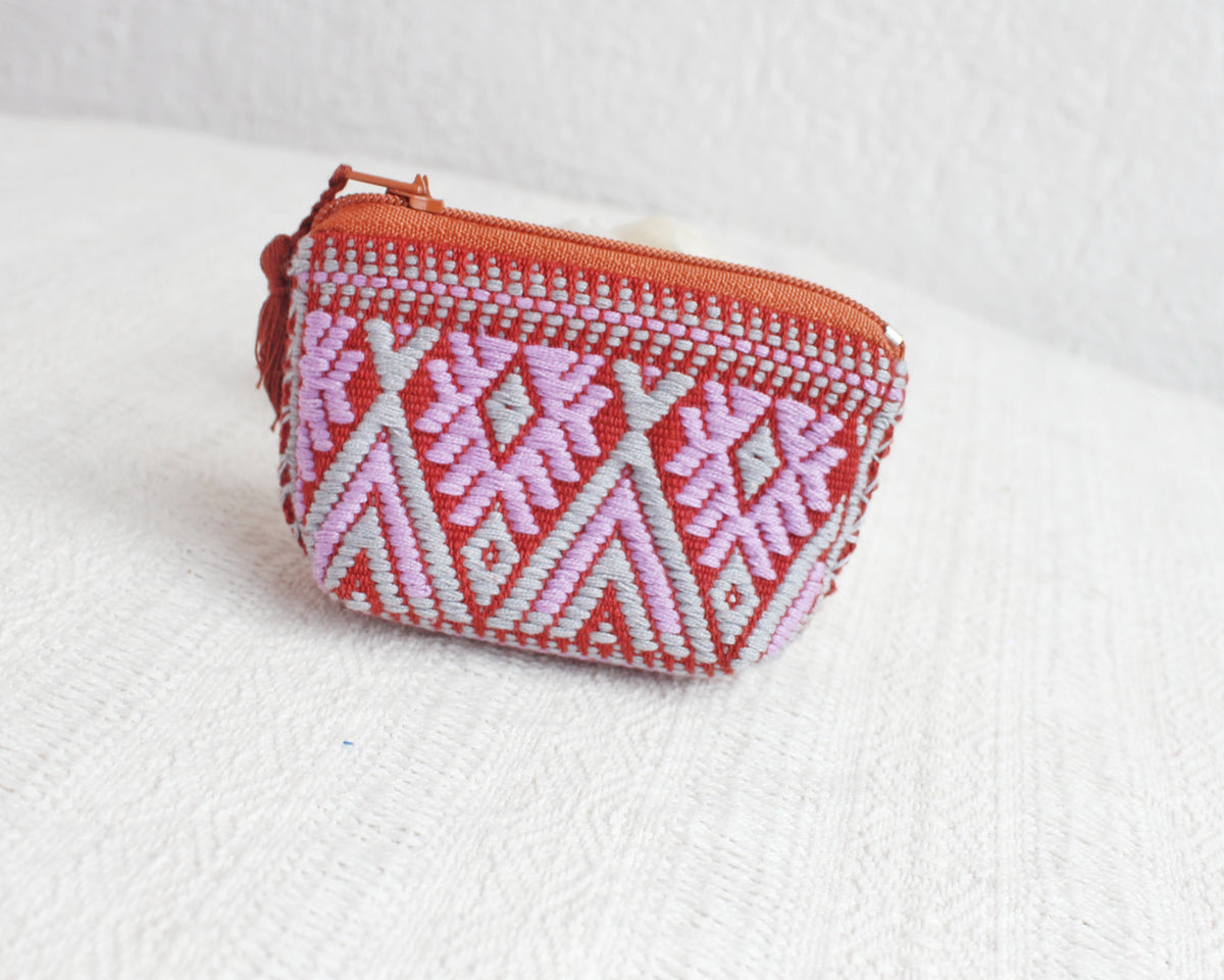 Mini Monedero Estrellitas Lila Gris
