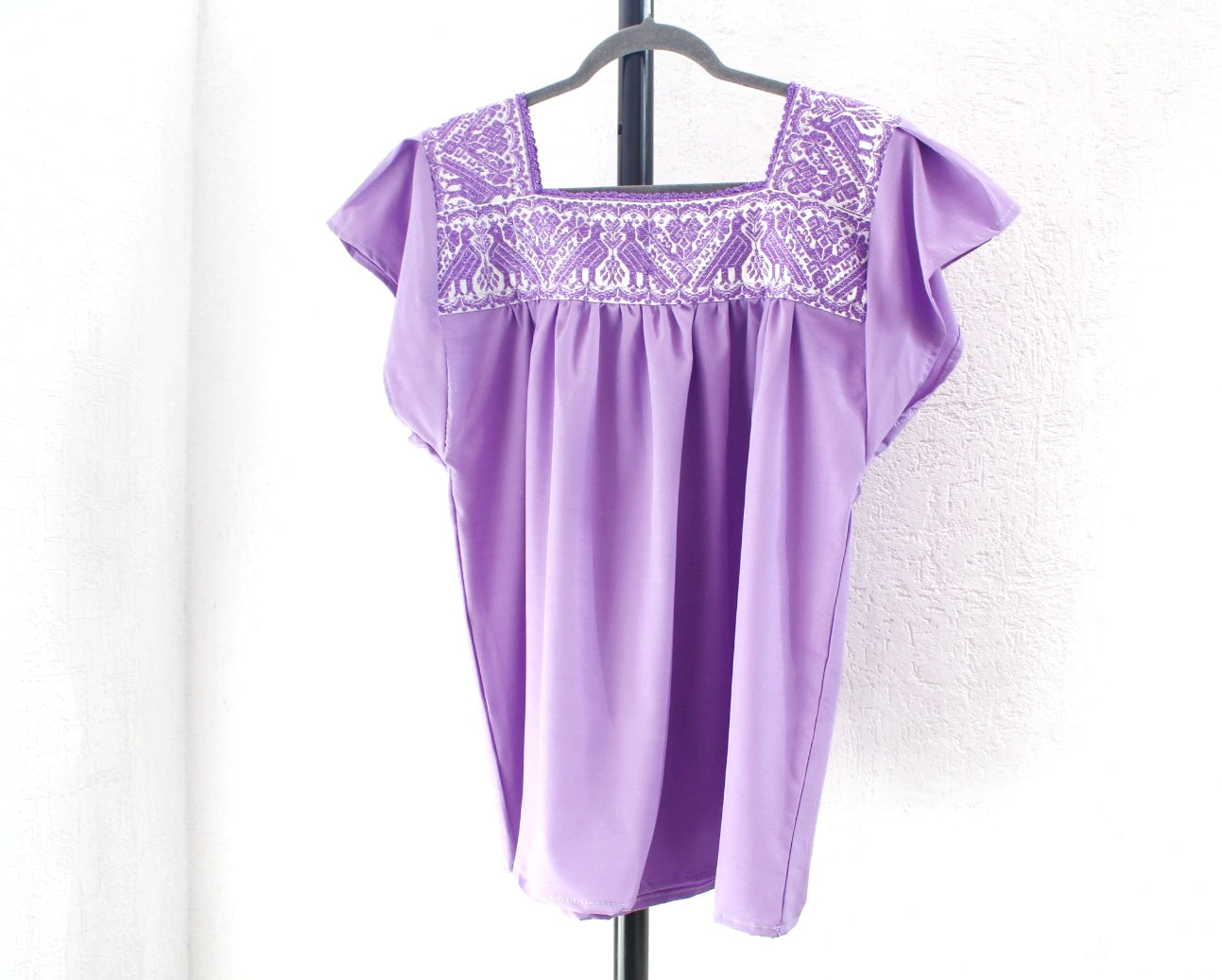Blusa Bordada Tania Lila Pajaritos CH - M