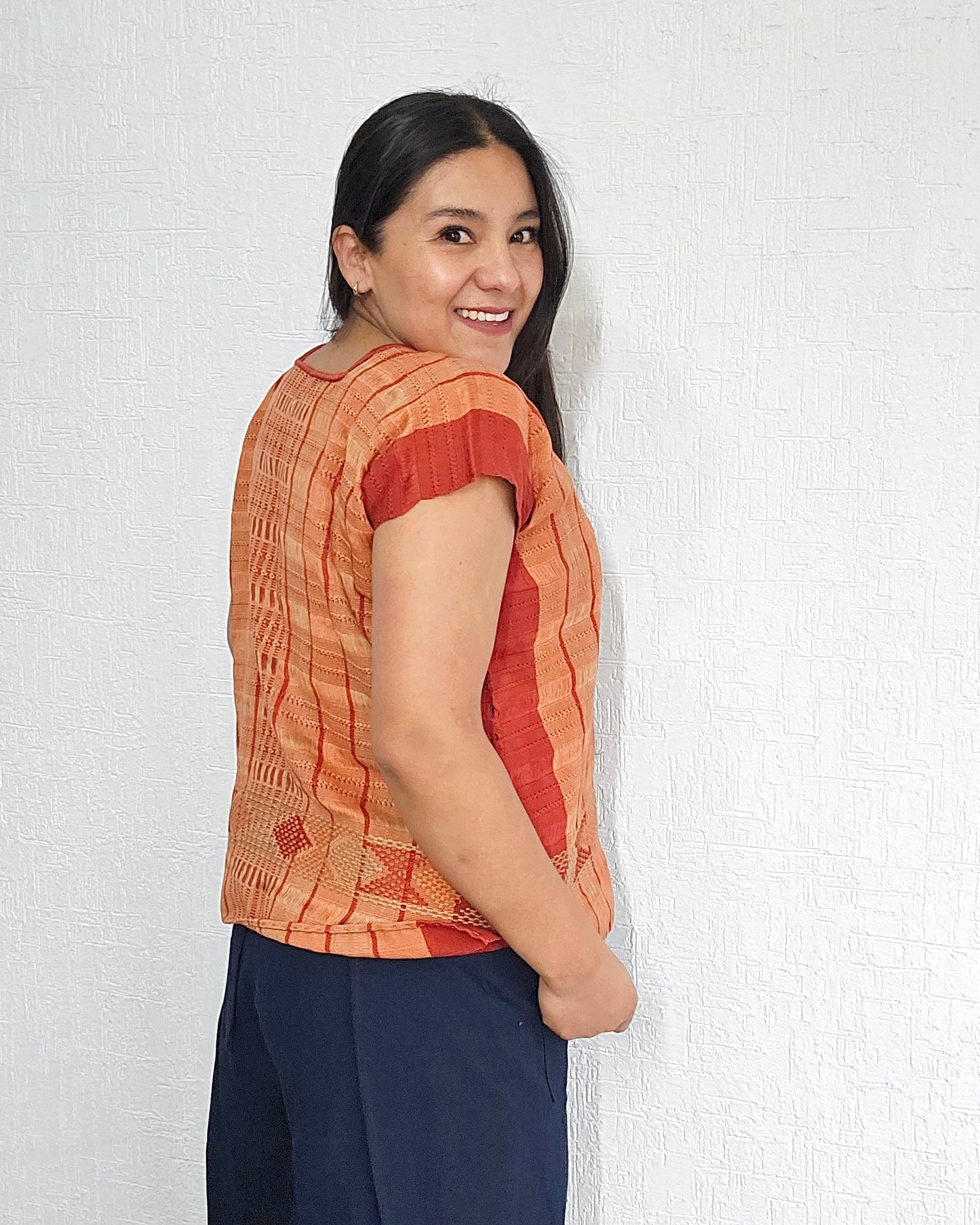 Huipil Angela Naranja Amarillo Unitalla