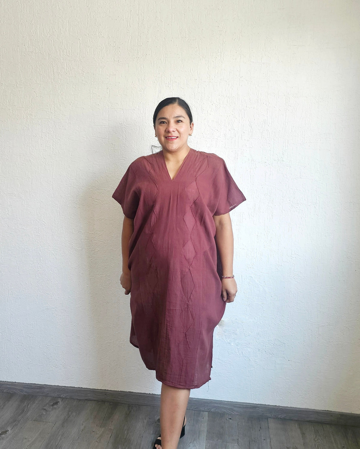Huipil Largo Betaza Vino 2XL