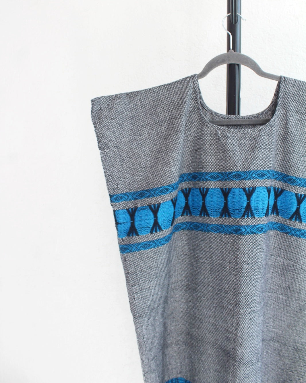 Huipil Largo  Ali Gris Azul XL XXL