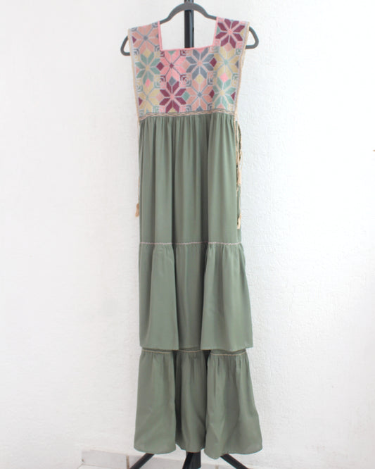 Vestido Teresa Menta Rosa Unitalla