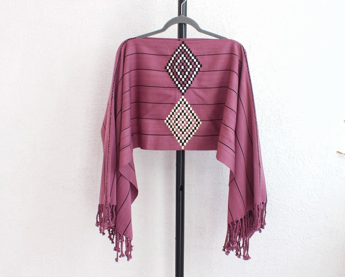 Jorongo Rombos Rosa Lineas Negro