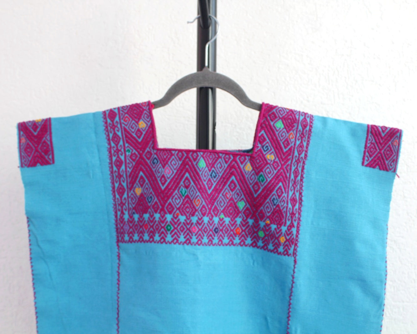 Blusa Huipil Pejel Azul Bugambilia