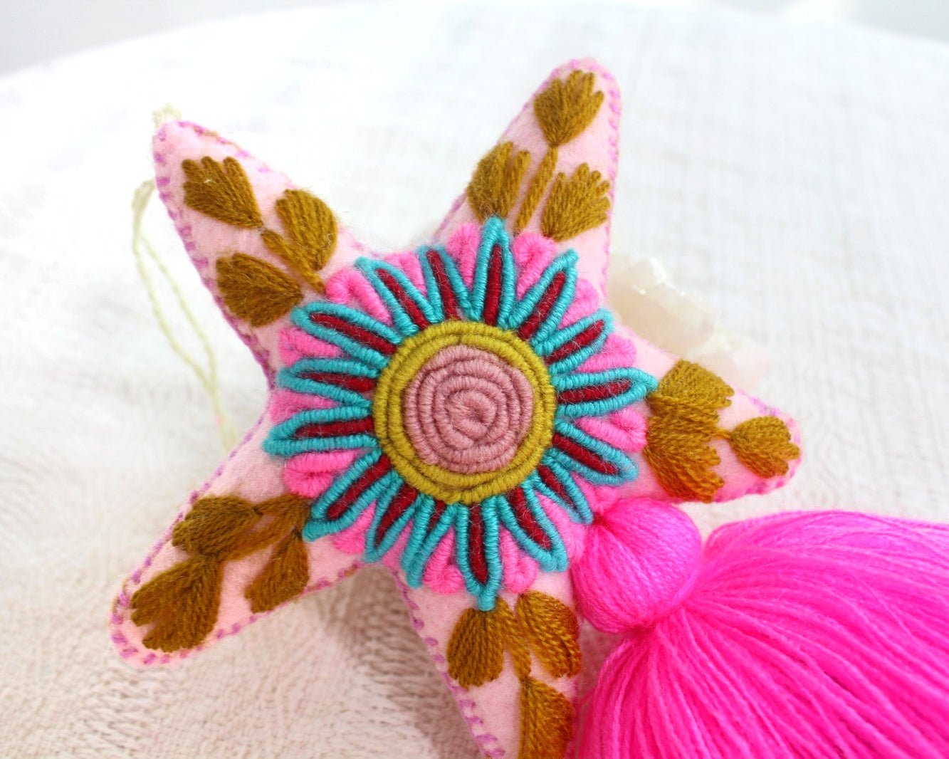 Estrella Rococo Rosa Azul Coral