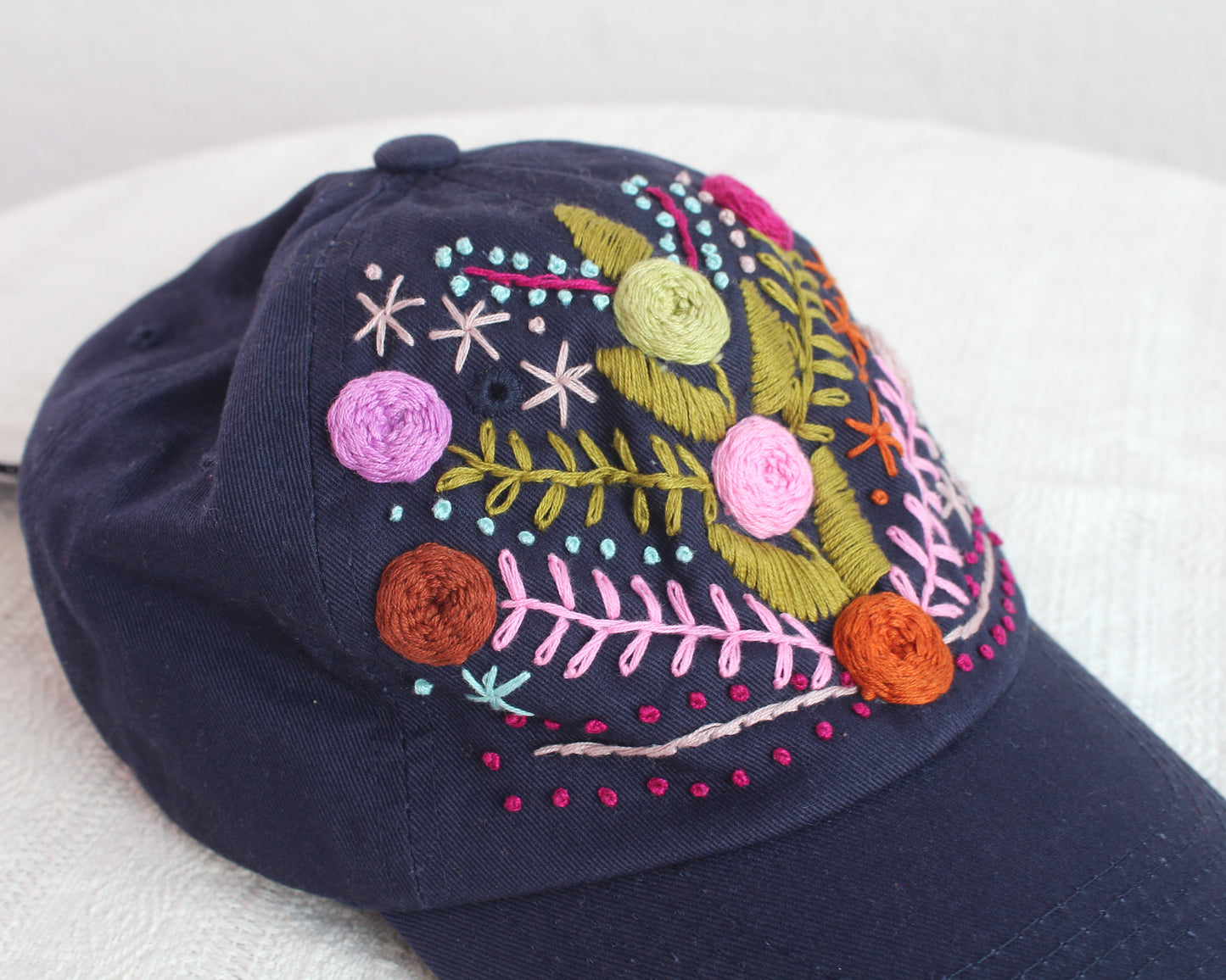 Gorra Flores Azul Marino