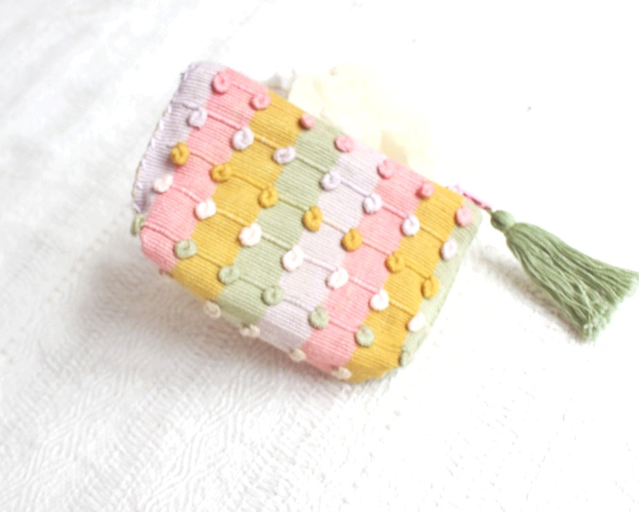 Mini Monedero Nuditos Rosa Amarillo Verde
