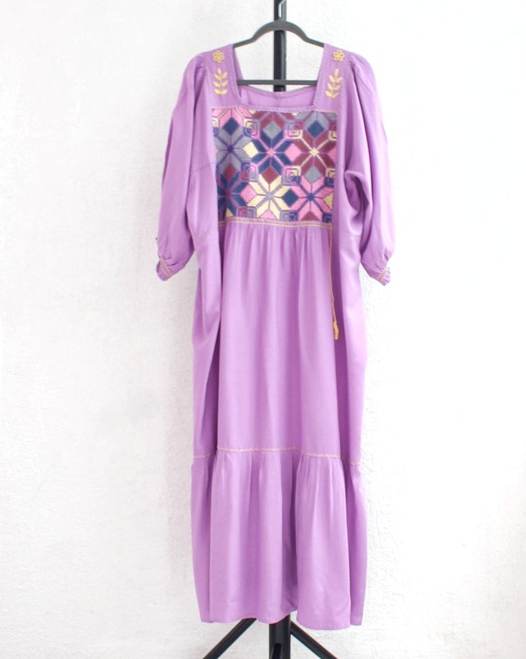 Vestido Julia Flores Manga  XL / XXL Lila