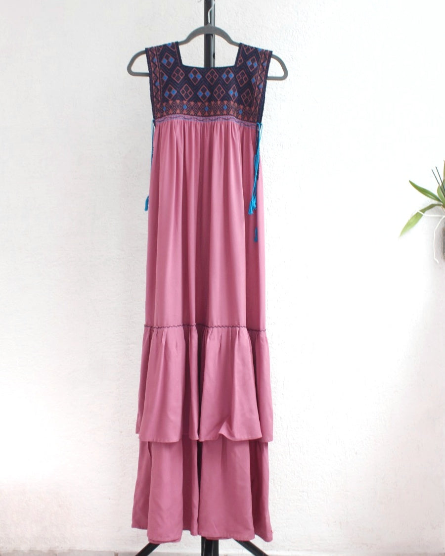 Vestido Teresa Rosa Azul Unitalla