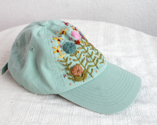 Gorra Flores Menta