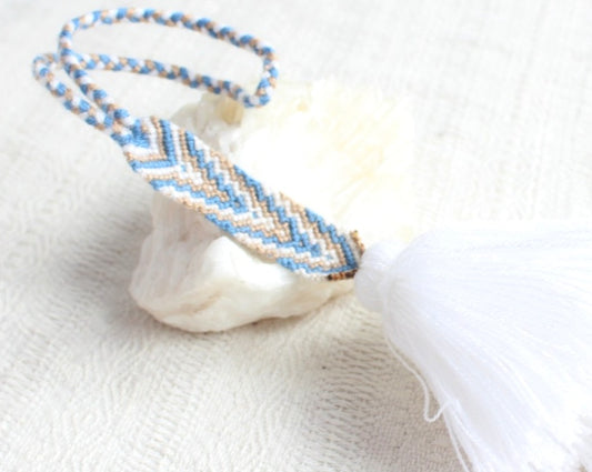 Campanitas con pulsera Blanco Azul