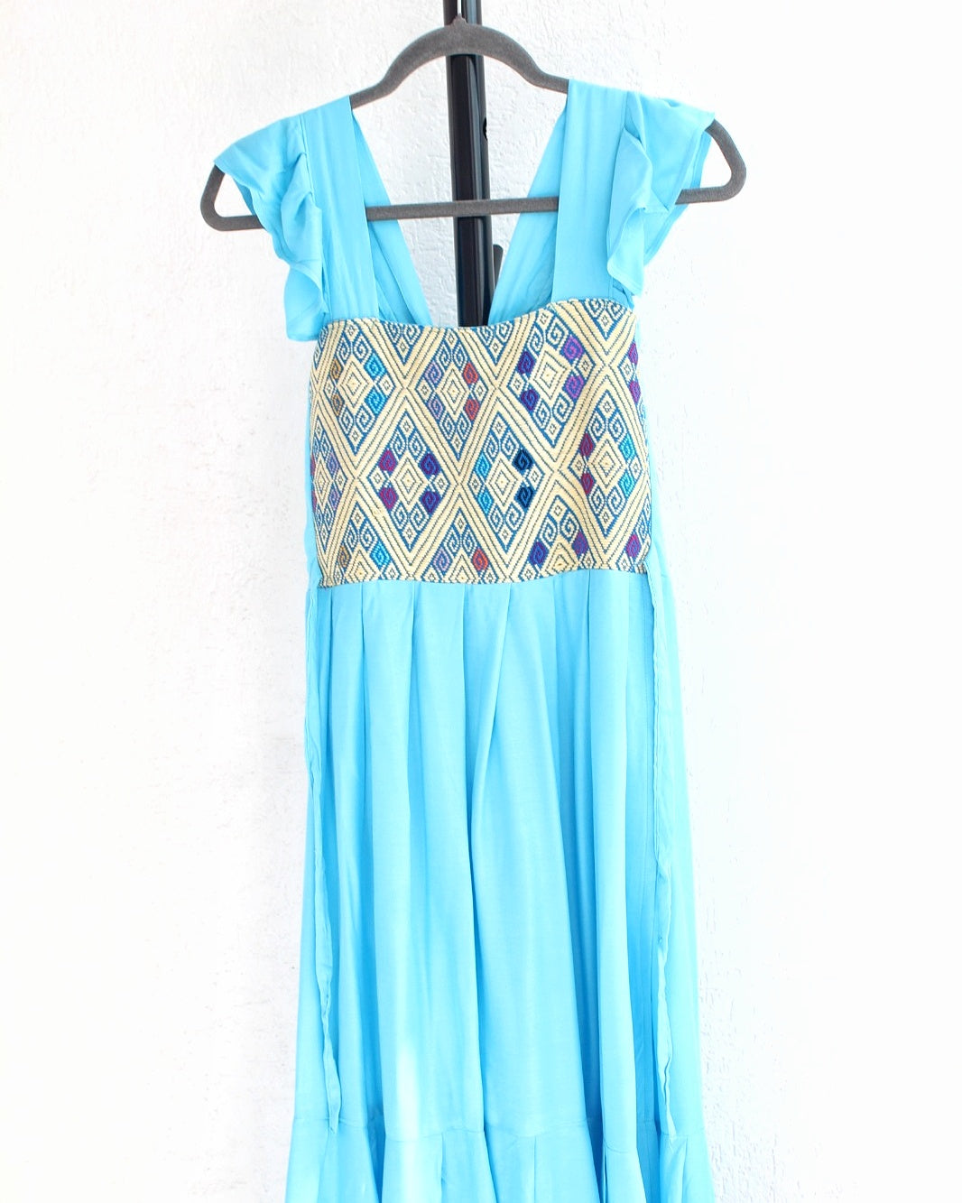 Vestido Anita Largo Azul Claro