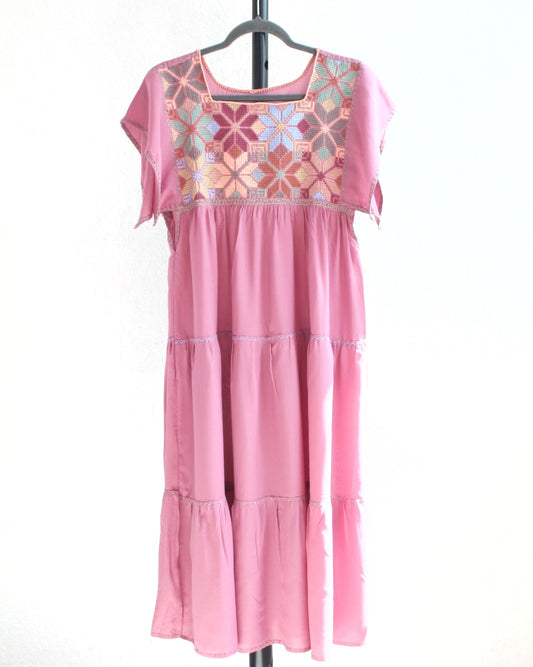 Vestido Maria Holanes Rosa Unitalla