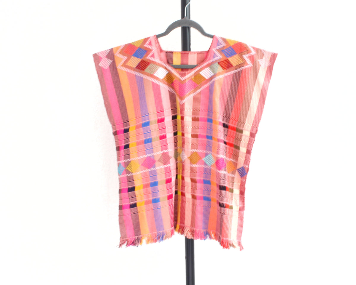 Huipil Raquel Coral Rosa Beige