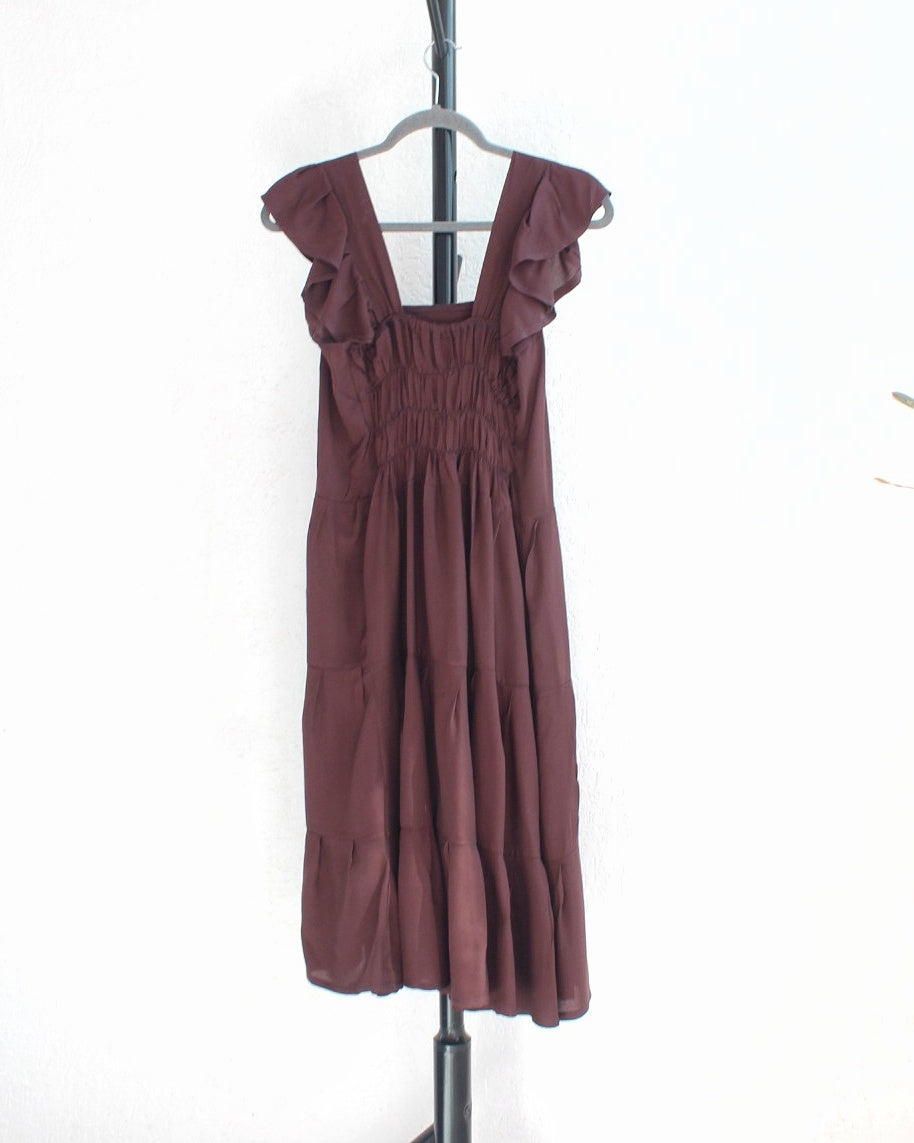 Vestido Anita Corto Café