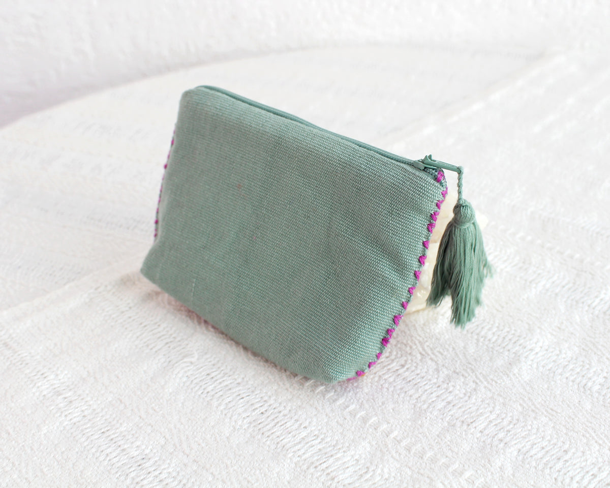 Monedero Flores Rosa Menta