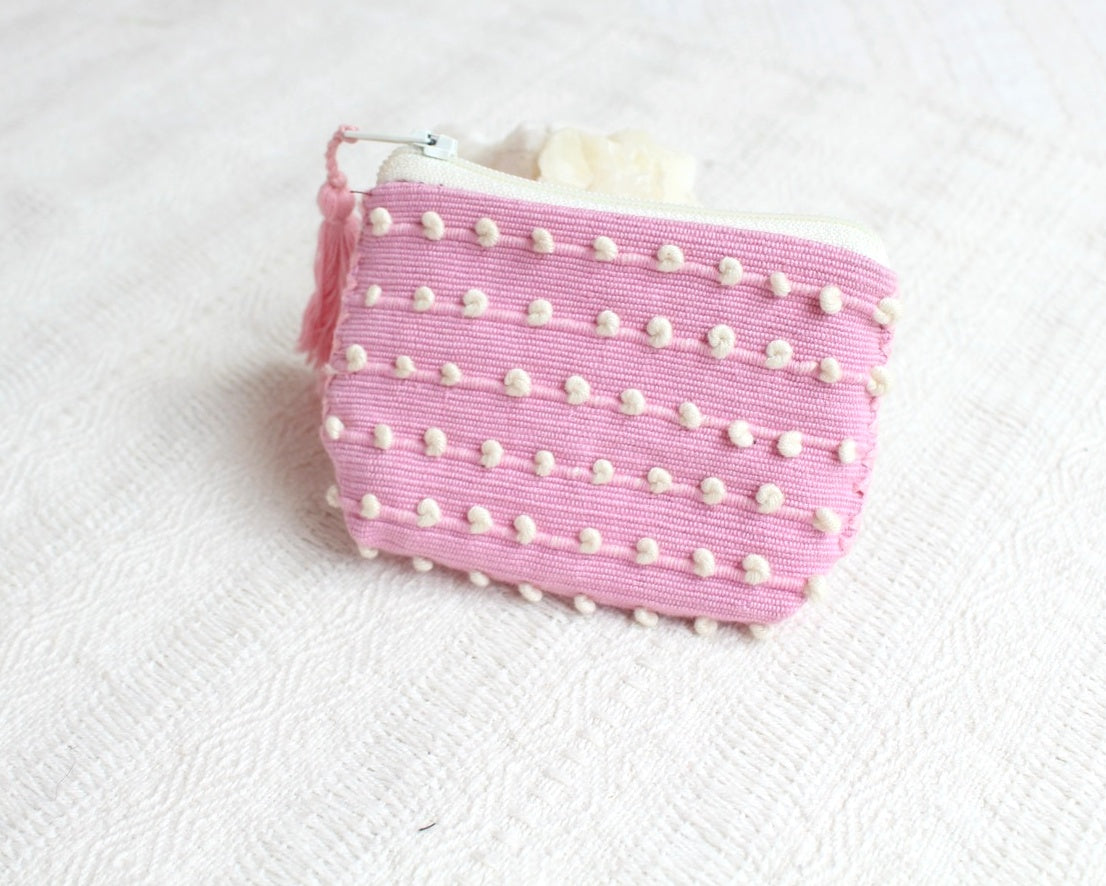 Mini Monedero Nuditos Rosa Blanco