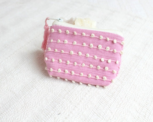 Mini Monedero Nuditos Rosa Blanco