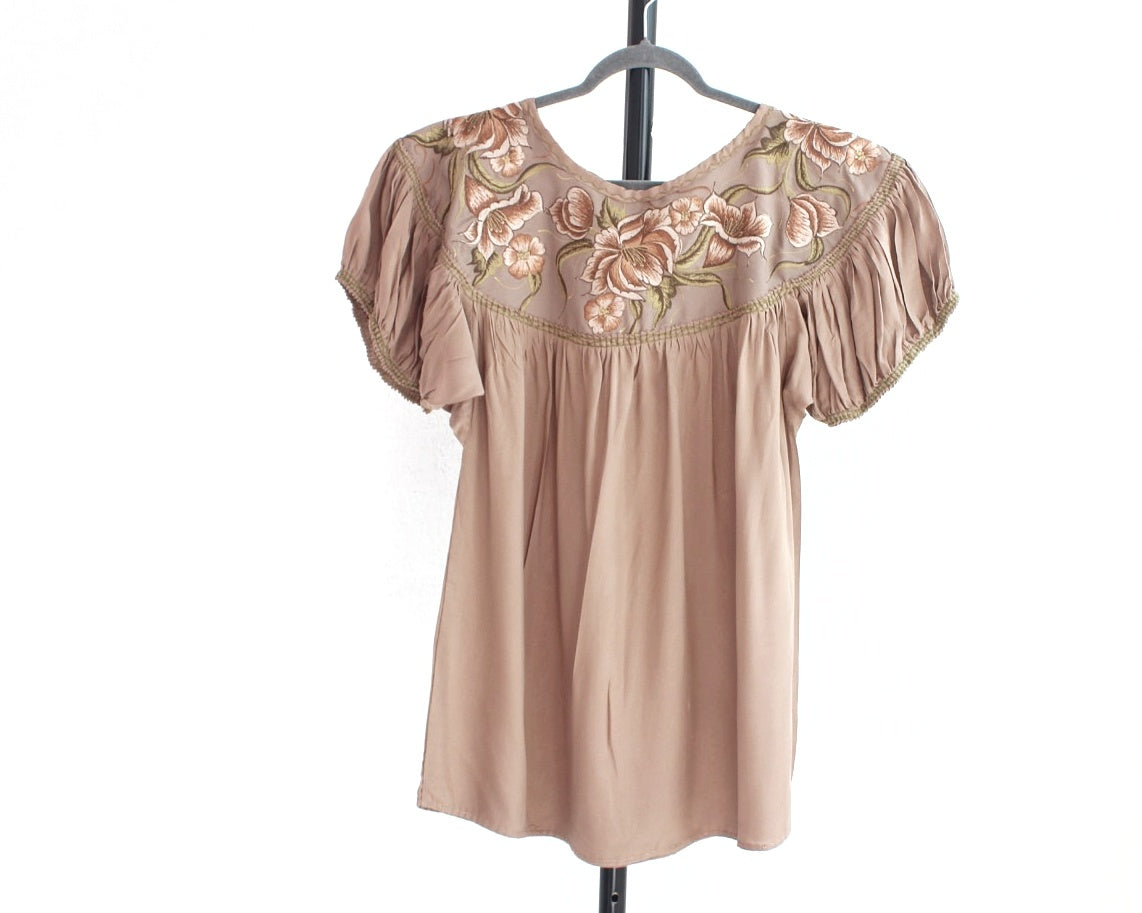 Blusa Abigail Flores Beige XL - XXL