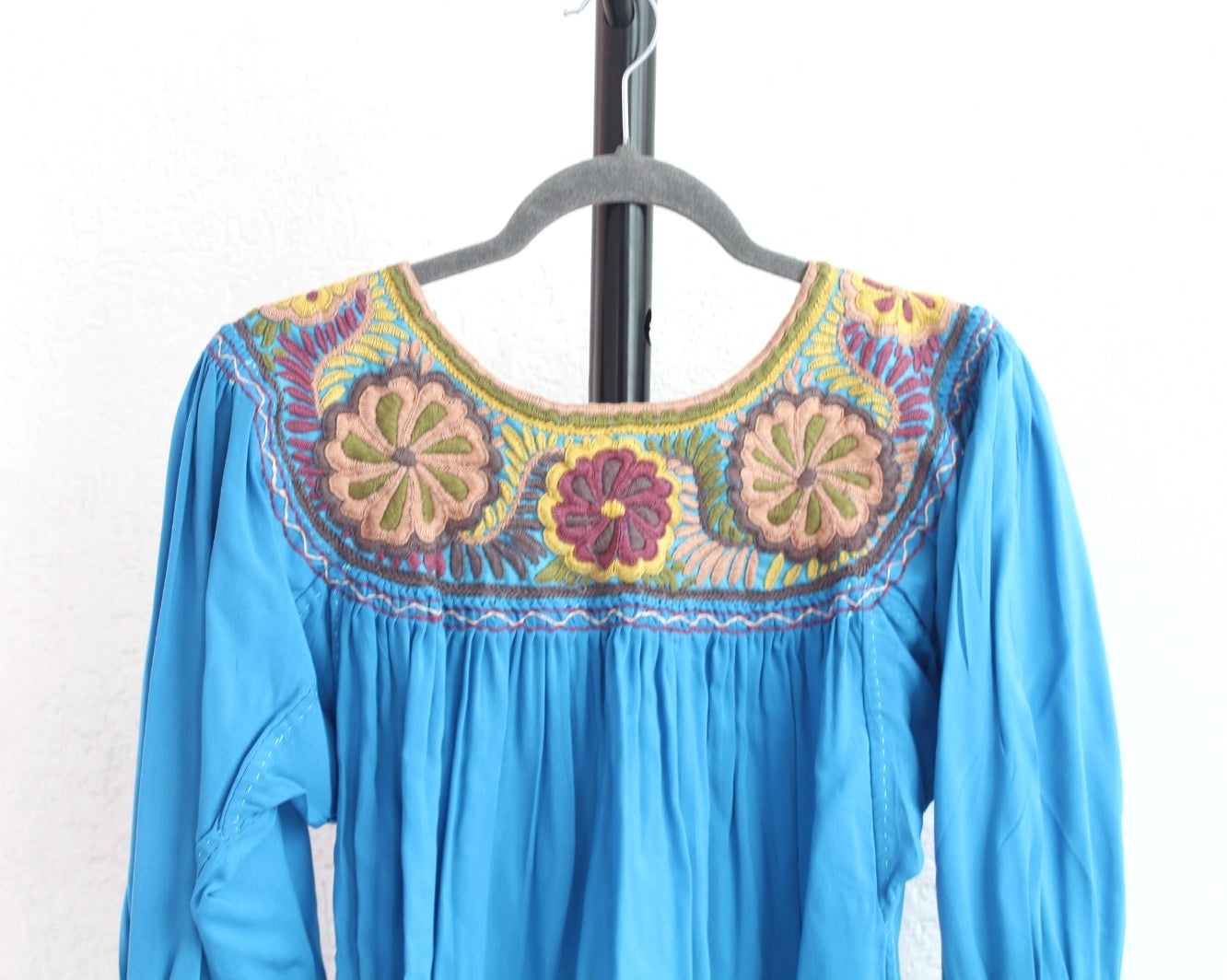 Blusa Aguacatenango Azul Amarillo Unitalla