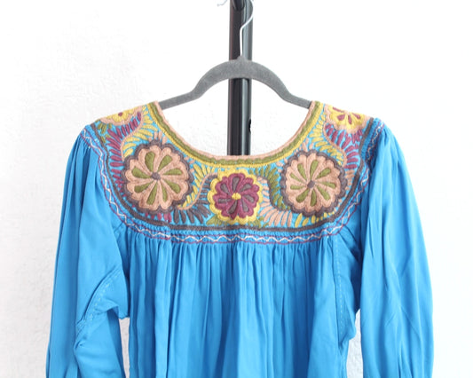 Blusa Aguacatenango Azul Amarillo Unitalla