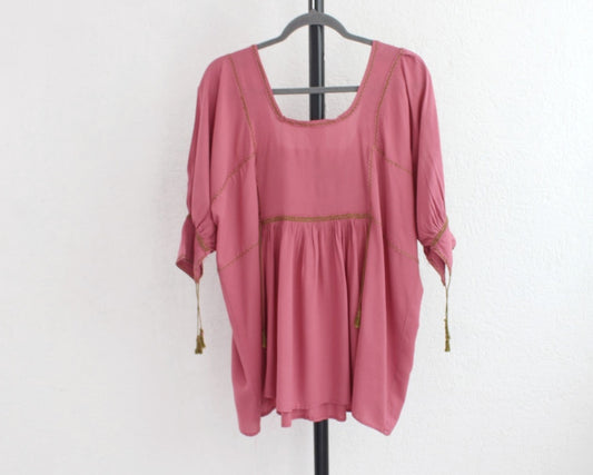Blusa Julia Marrón Rosa Gris L - XL