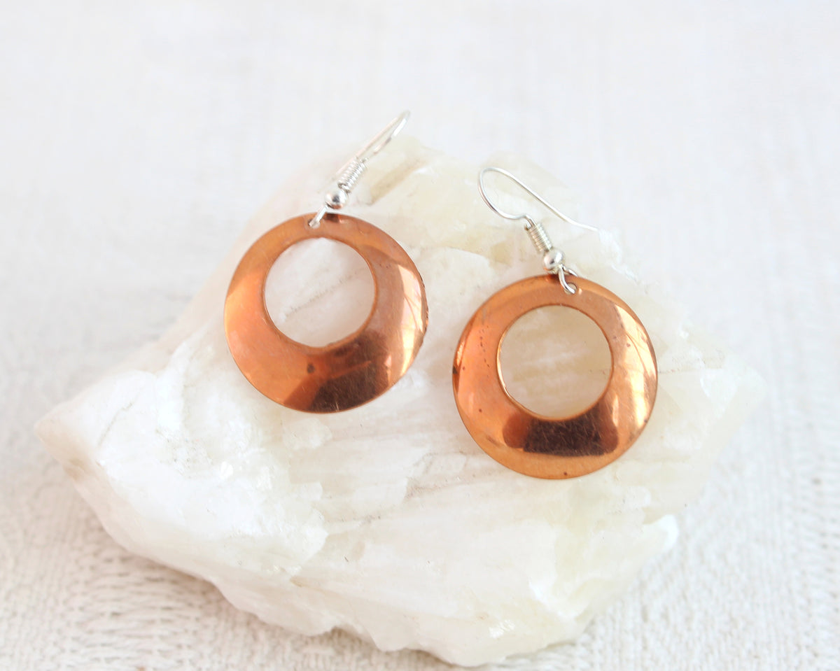 Aretes Cobre Circular