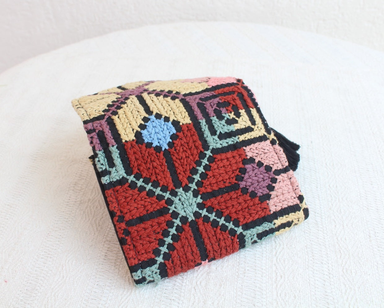 Cartera Punto de Cruz Amailla Vino Azul