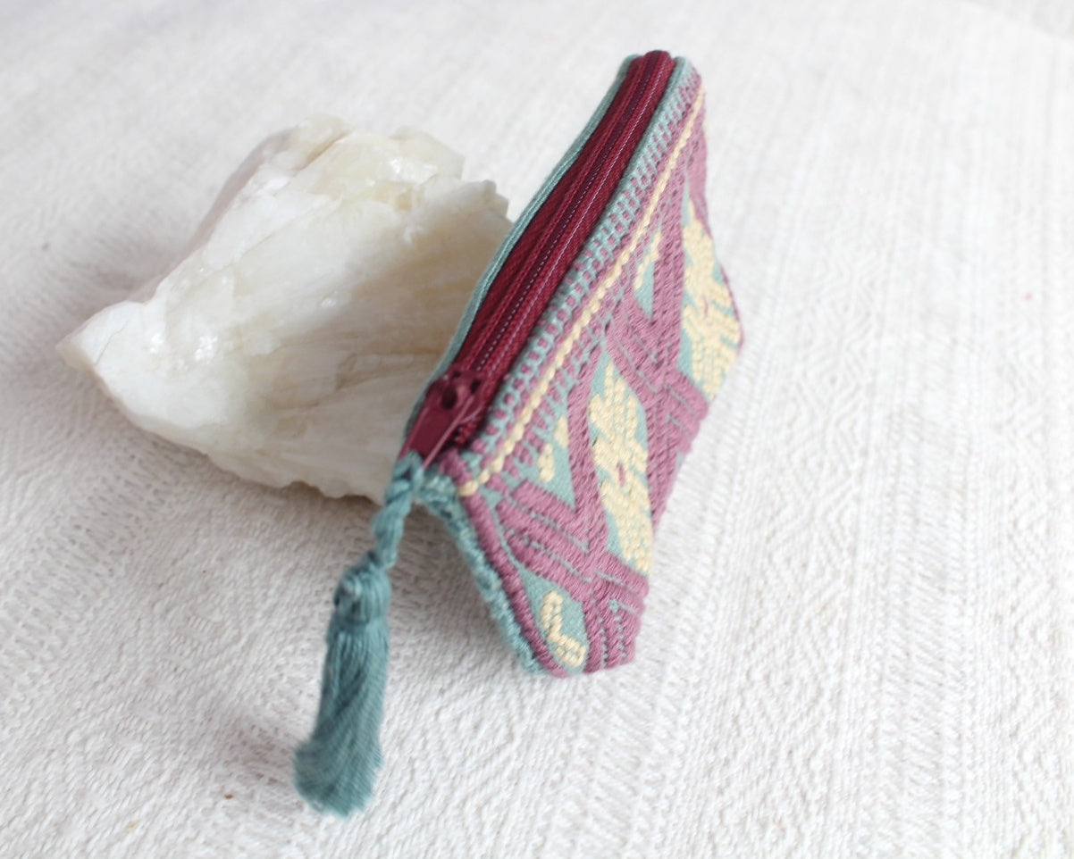 Mini Monedero Estrellas Beige Menta