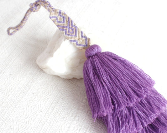 Campanitas con pulsera Morado Lila Rosa