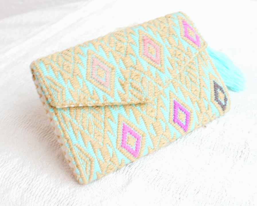 Cartera Estrellas Beige Aqua