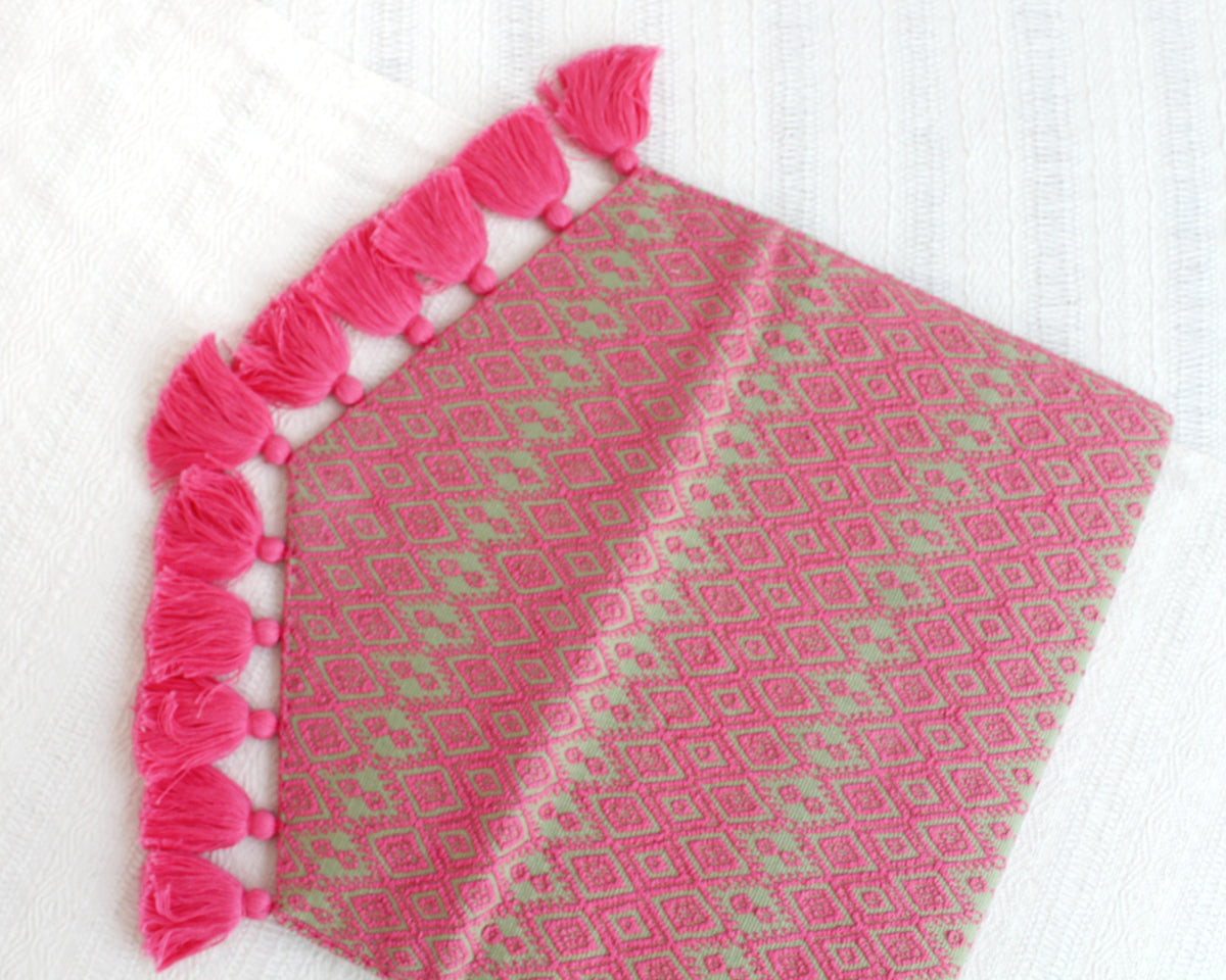 Clutch Artesanal SCH ’IXAL Corona Coral Menta