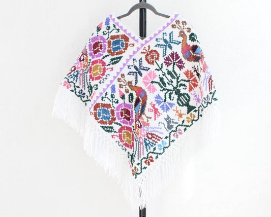 Mañanita Animalitos Blanco Rosa Punto de Cruz