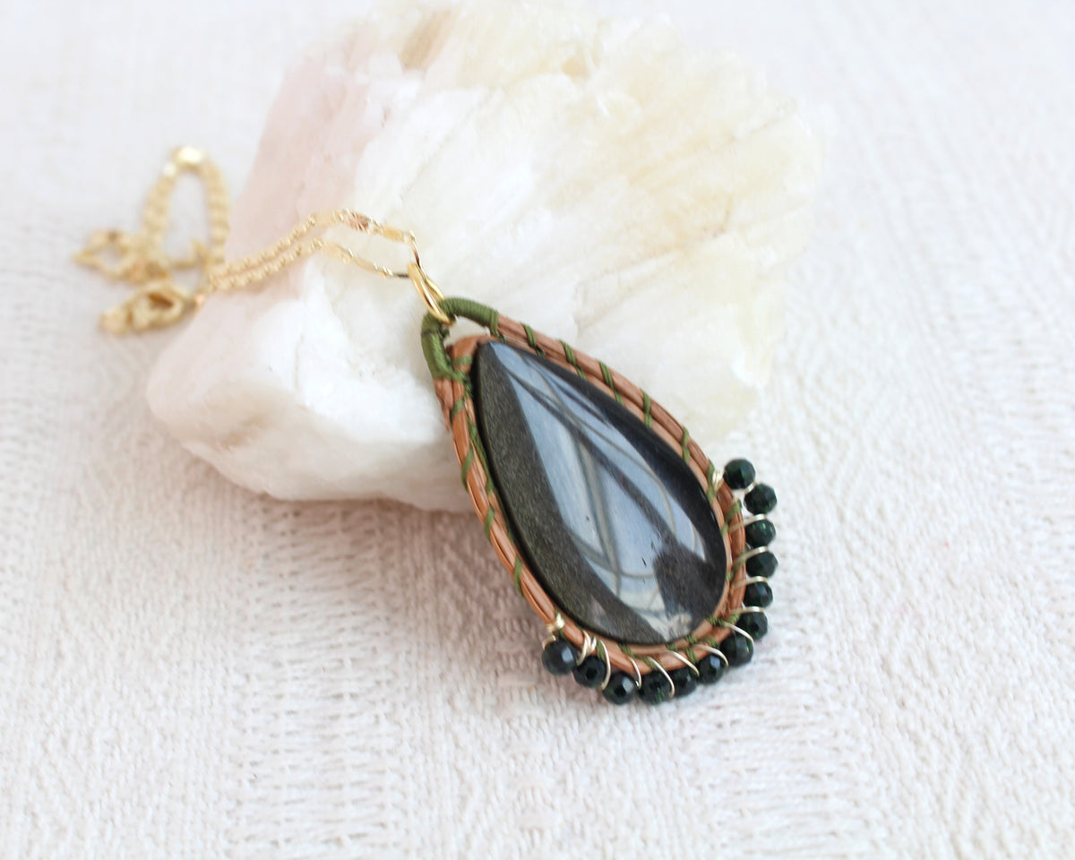 Collar Ocoxal Obsidiana