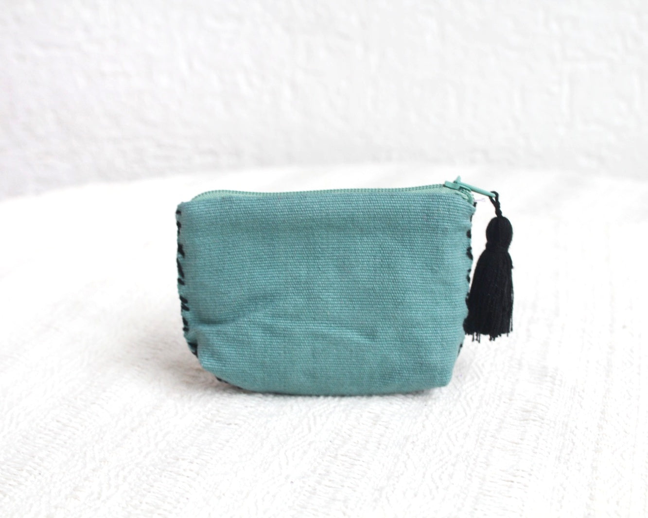 Mini Monedero Estrellas Blanco Menta