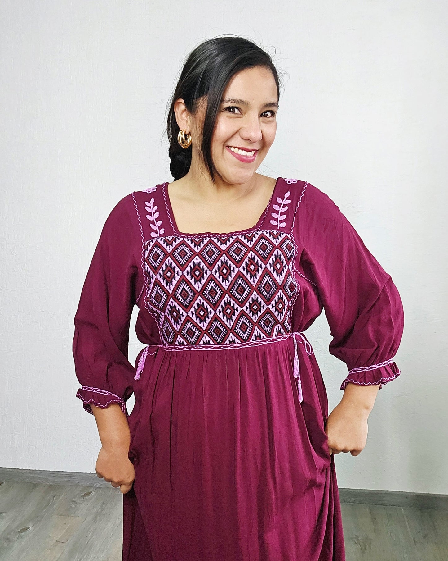 Vestido Elena Vino Unitalla