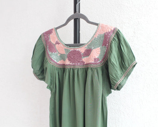 Blusa Aguacatenango Menta Rosa Vino