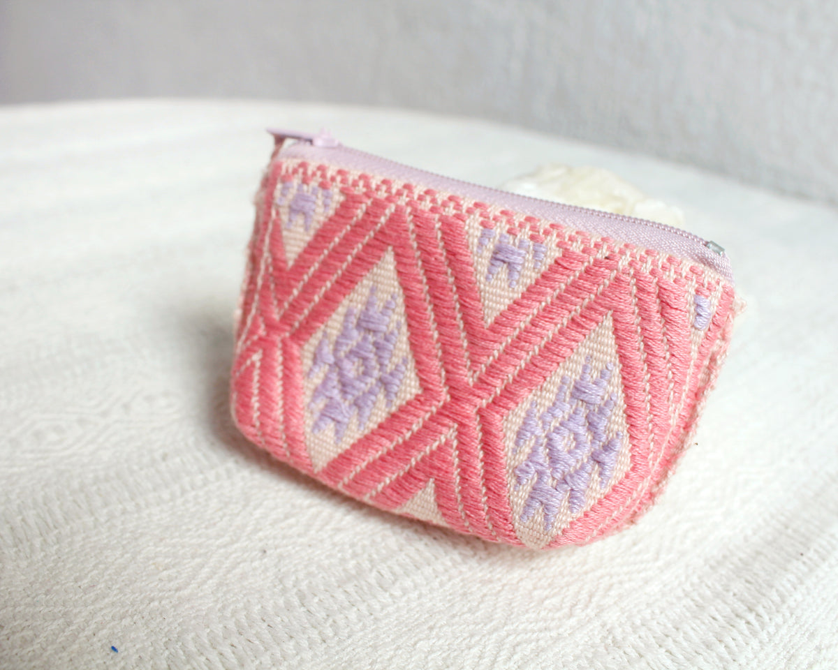 Mini Monedero Estrellas Lila Coral