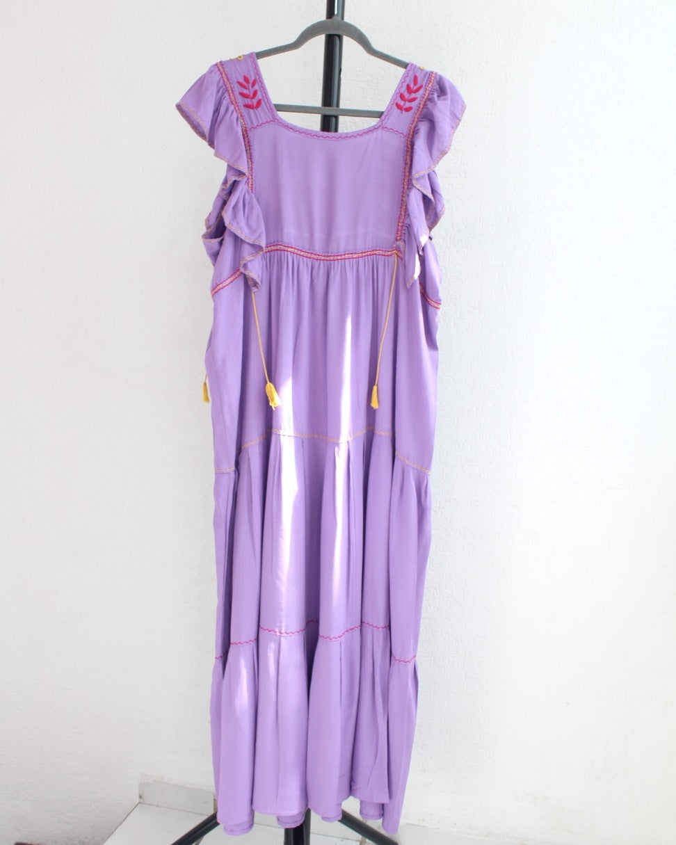 Vestido Josefina Lila Amarillo Unitalla