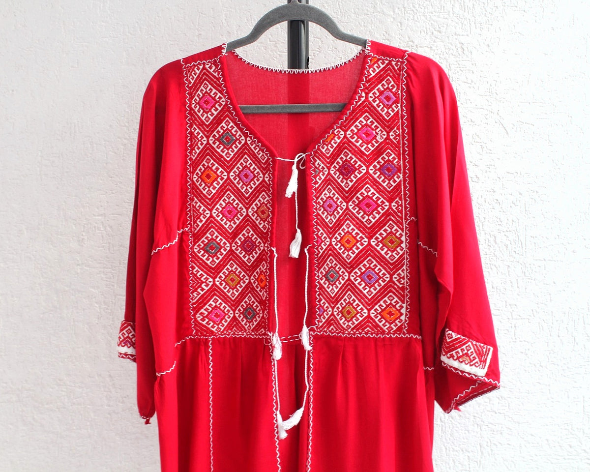 Saco Lourdes Telar Rojo