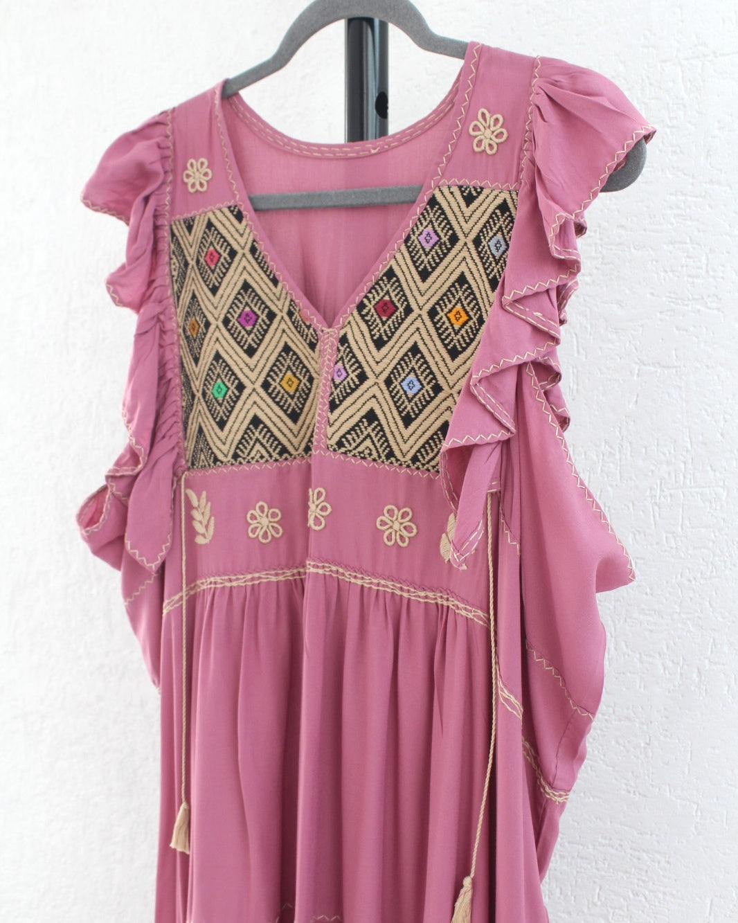 Vestido Antonia Rosa Negro Beige 2XL
