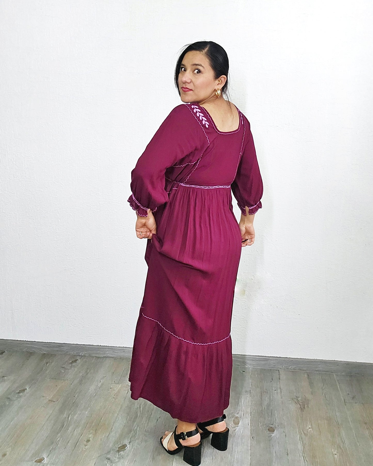 Vestido Elena Vino Unitalla